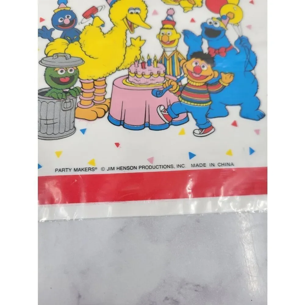 Sesame Street Happy Birthday Party Favor Treat Bags - White, Red, Yellow, Blue
